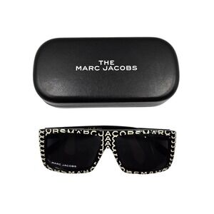The Marc Jacobs Sunglasses Black Clip-on Logo Print Case‎ Included